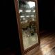 Vintage wooden wall mirror