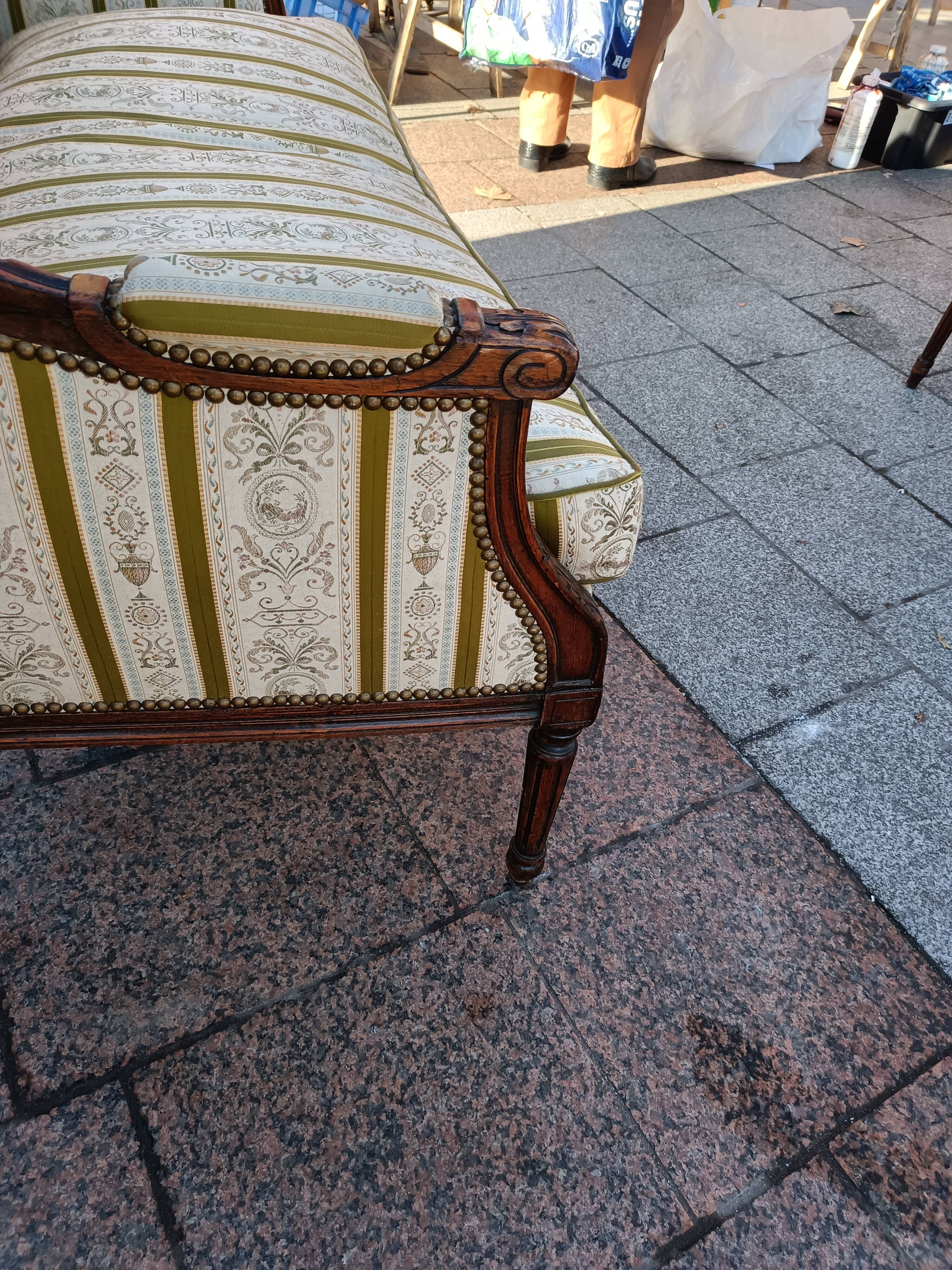Sofa sofa old style louis xvi 2 places with cushion