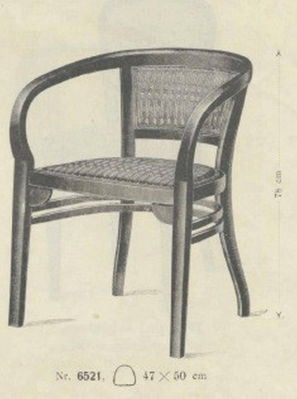 Extremely rare armchairs no. 6521 by Otto Wagner for Thonet