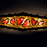Brutalist wall lamp in concrete and glass