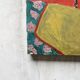 Vintage collage painting on canvas 1970