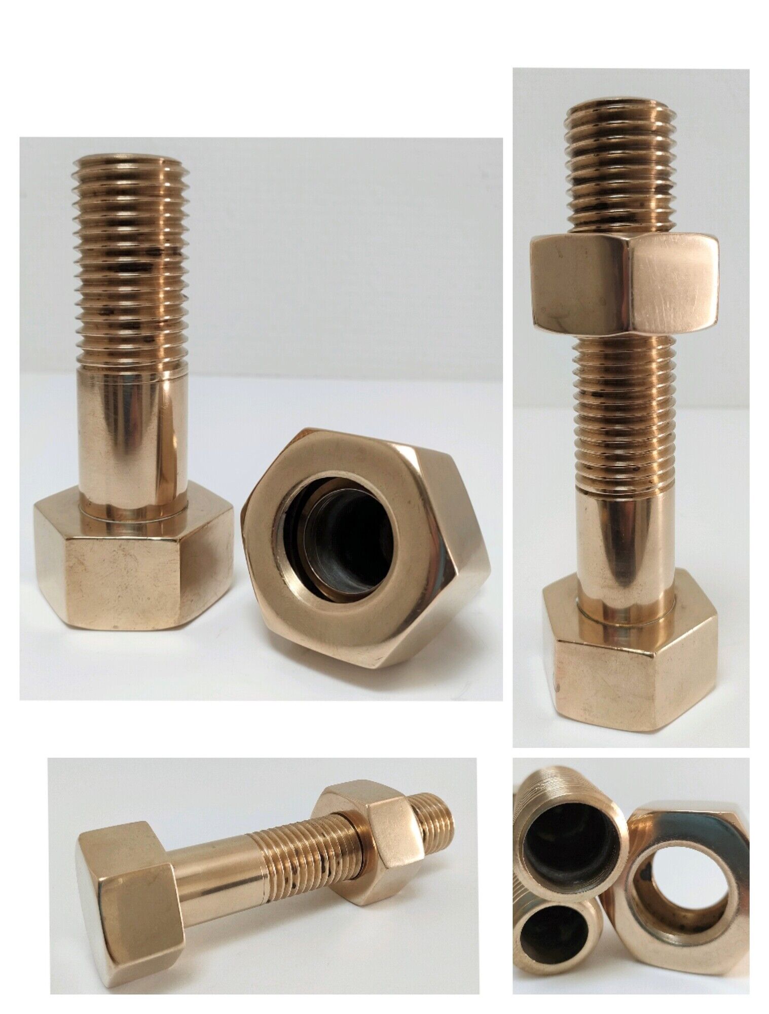 Box case solid brass shape nut bolt design 70s