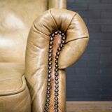 Vintage wingchair Dutch Sheepskin (cuir de mouton)