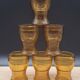 Set 6 verres ambrés italiens