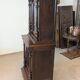 Two-body display cabinet in oak, Henri II style.