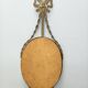 Oval wall mirror with Brass Frame and Ribbon, Italy