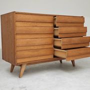 U-453 dub chest of drawers by Jiri Jiroutek for Interier Praha 1960