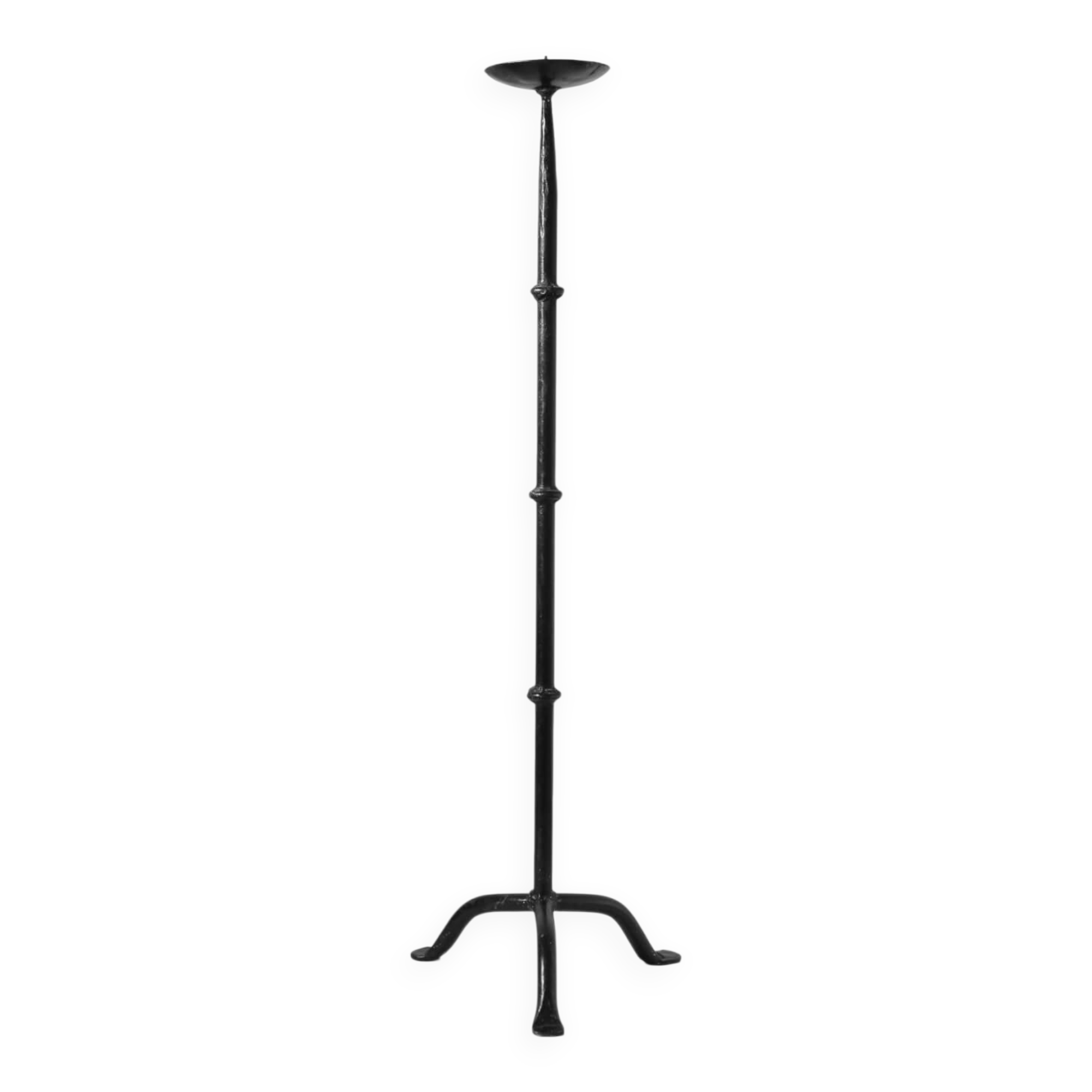 Cast Iron Black Floor Candle Holder