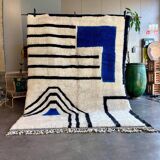 Berber rug natural wool Morocco 3 x 2 m