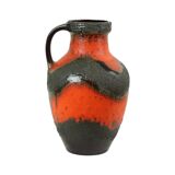 Large Orange Fat Lava Vase West Germany Carstens 7315-45