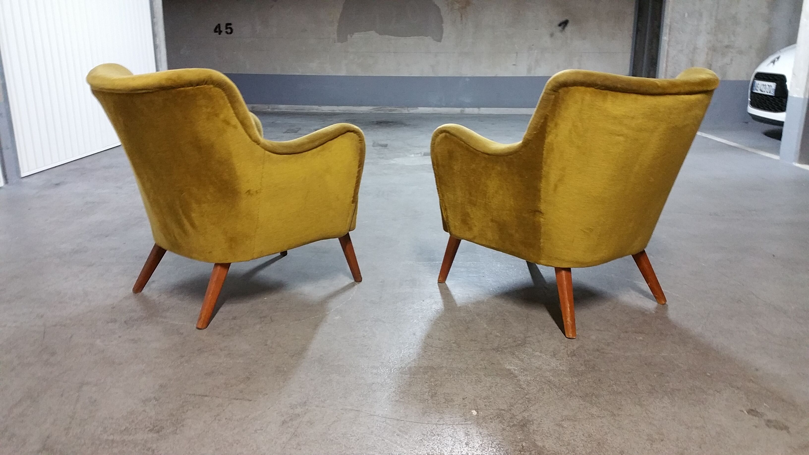 Armchair original years 50-60 Italian design gold
