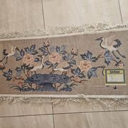Luxurious Rug 100% SILK/China/Hand-Tied/Crane Motif/1950s