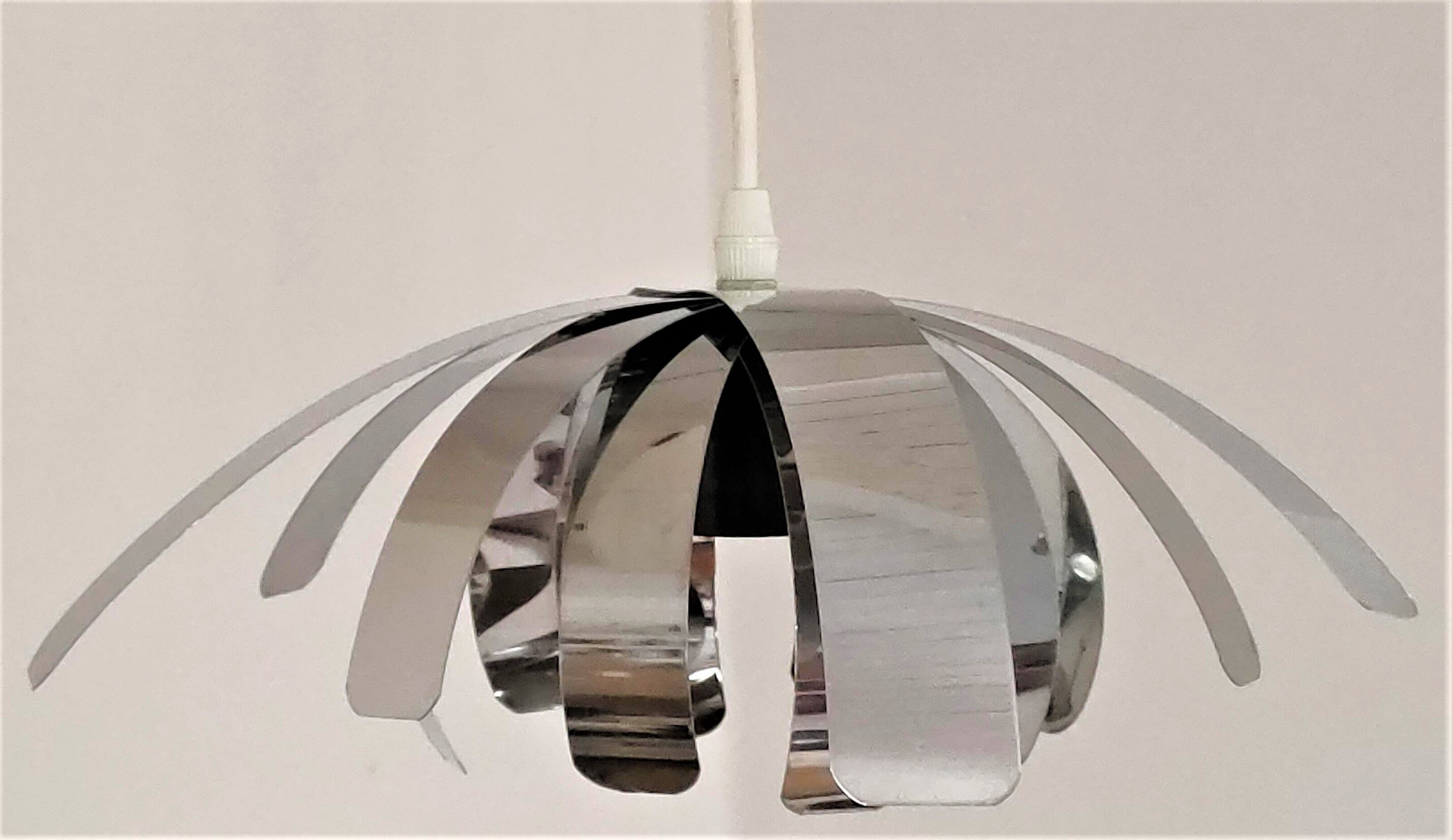 Suspension Fleur de Lumière stainless steel design Jocelyne Trocmé