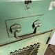Cabinet with 1 door and 1 industrial metal drawer, 1950