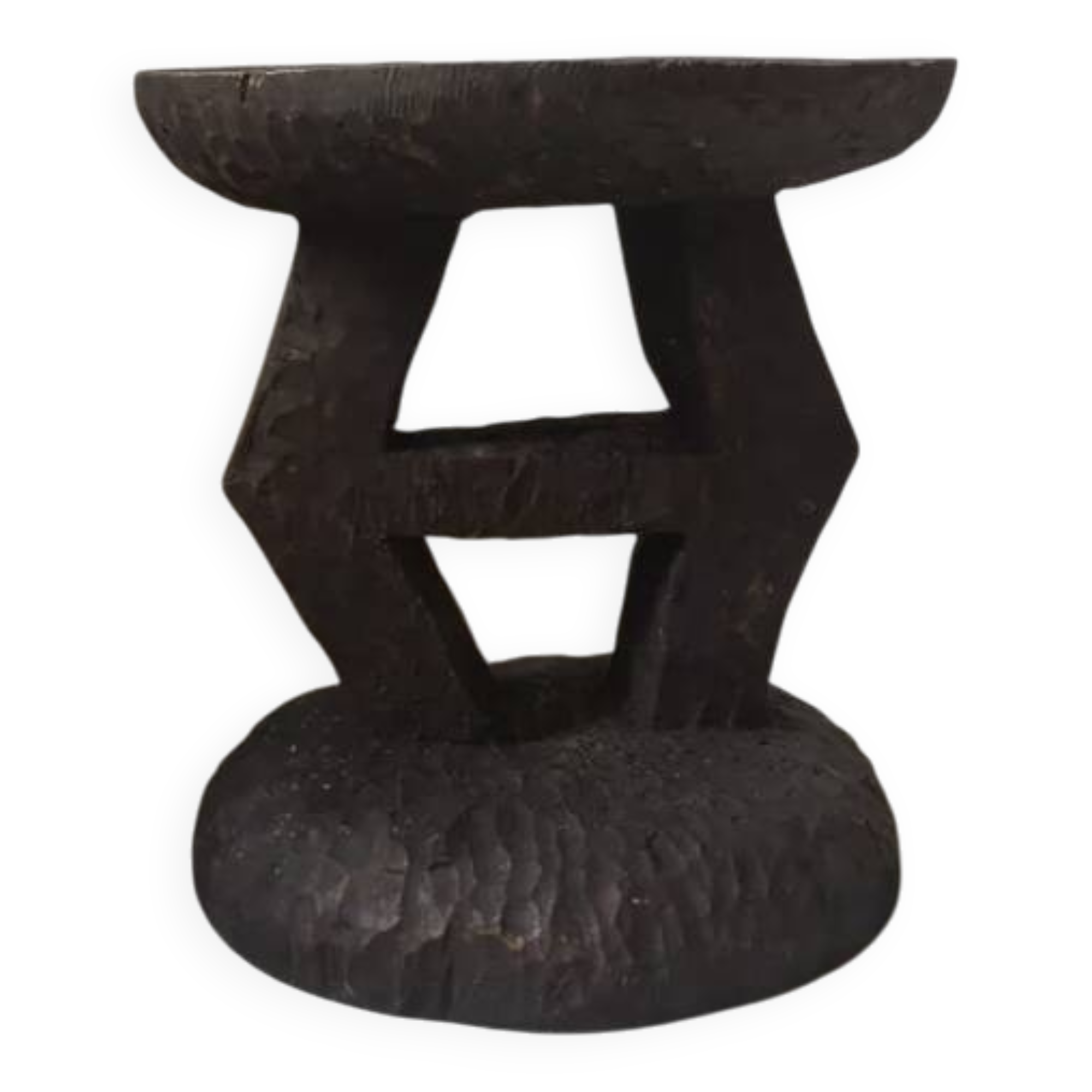 Stool / side table / African handcrafted bedside table in raw wood
