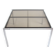 Table à manger chrome et verre fumé Milo Baughman – 1970 – Italie
