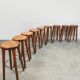 Vintage French wooden barstools 1970