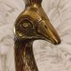 Golden candle holder art deco style peacock head