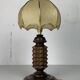 Wood Turned Mushroom Cocoon Table Lamp in the style of Charles Dudouyt