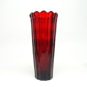Vase Biedermeier, cristal rubis, Bohême, République tchèque, 19e siècle