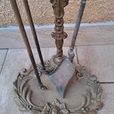 Support et accessoires de cheminée en  bronze