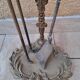Bronze fireplace support and accessories