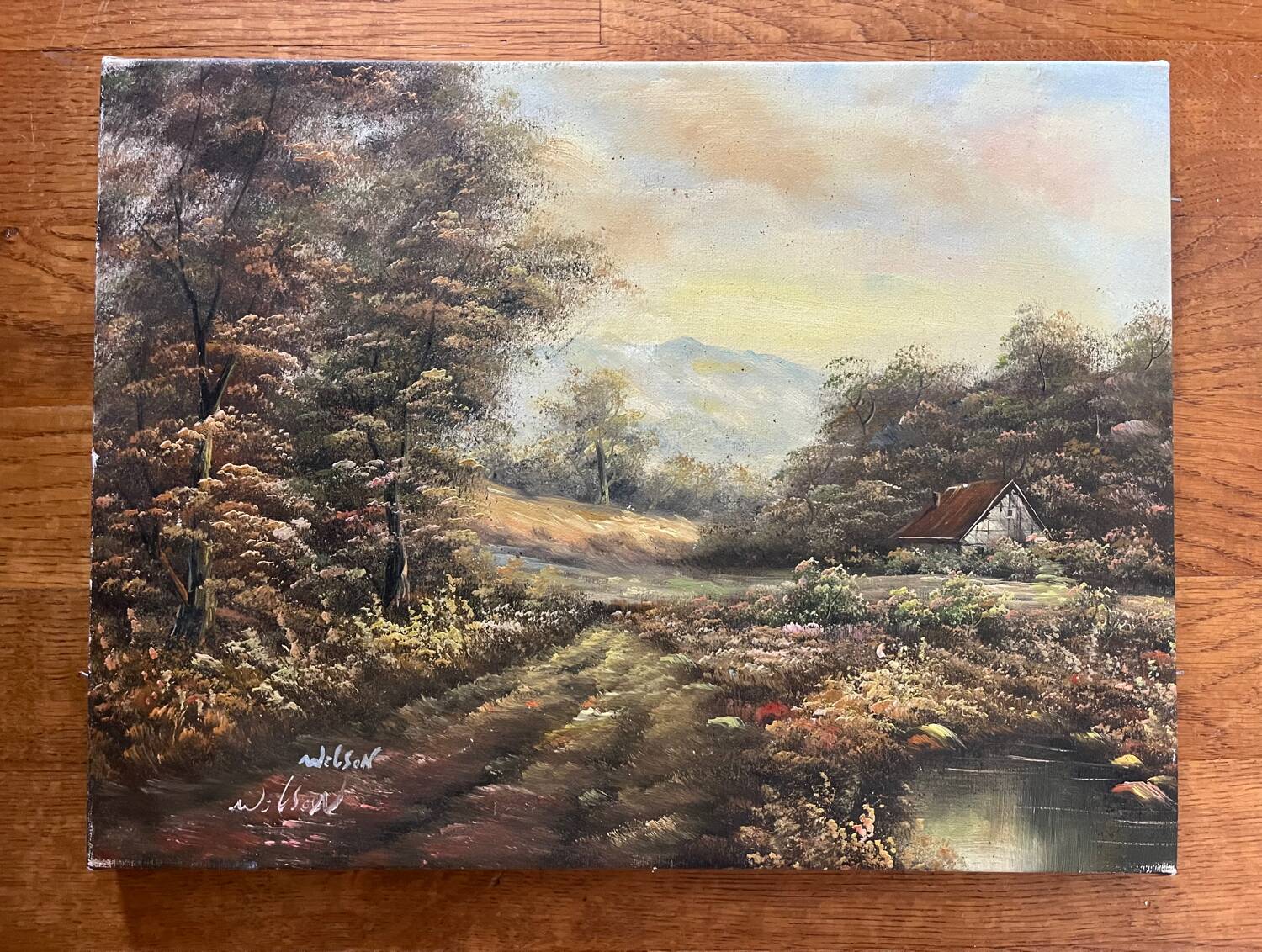 Painting: oil on canvas - landscape
