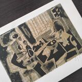 Lithographie par Marcel Mouly