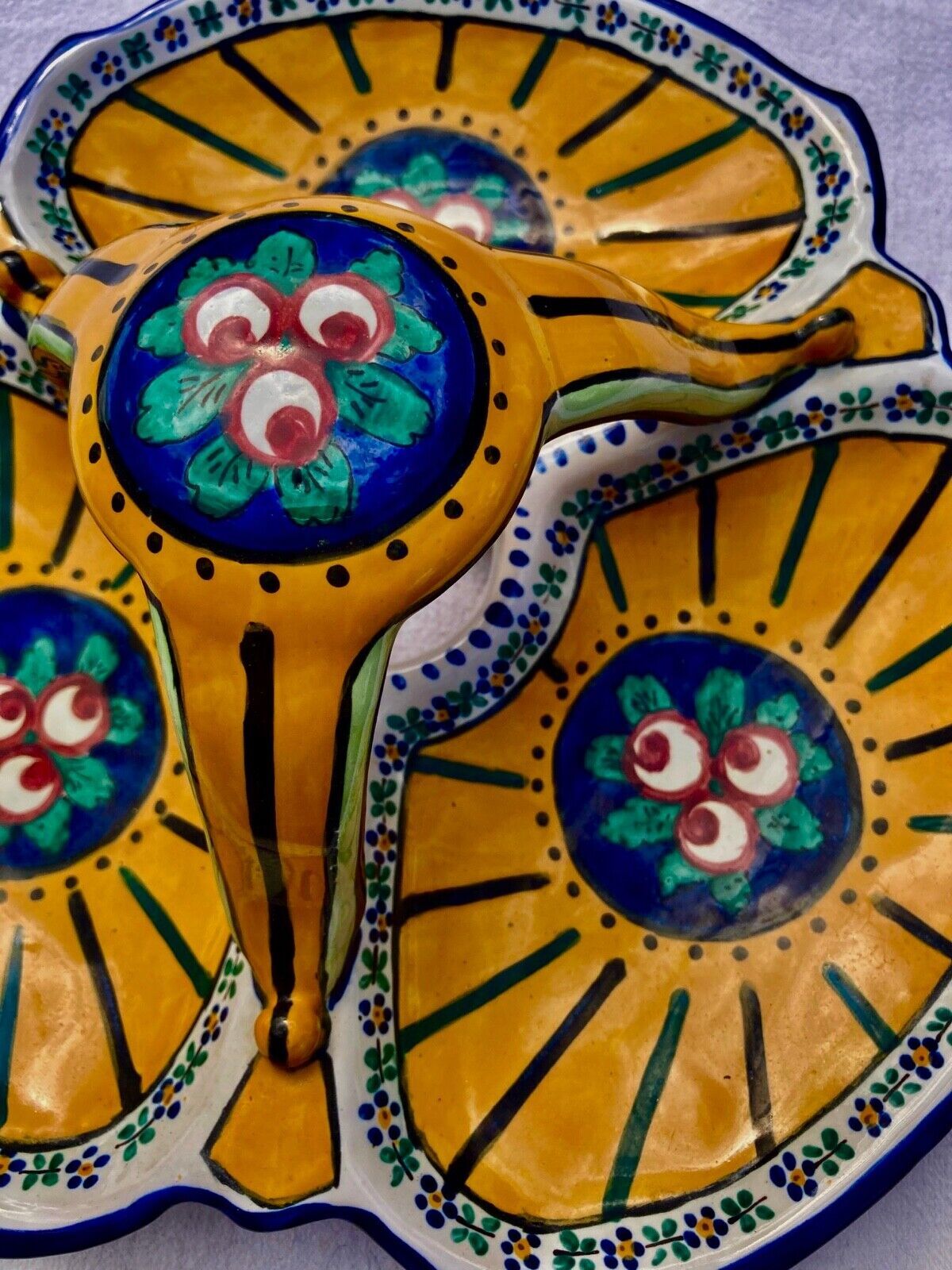 Art deco tray or servant, Angoulême, signed on the back Alfred Renoleau