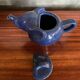Antique elephant teapot blue ceramic vintage collection