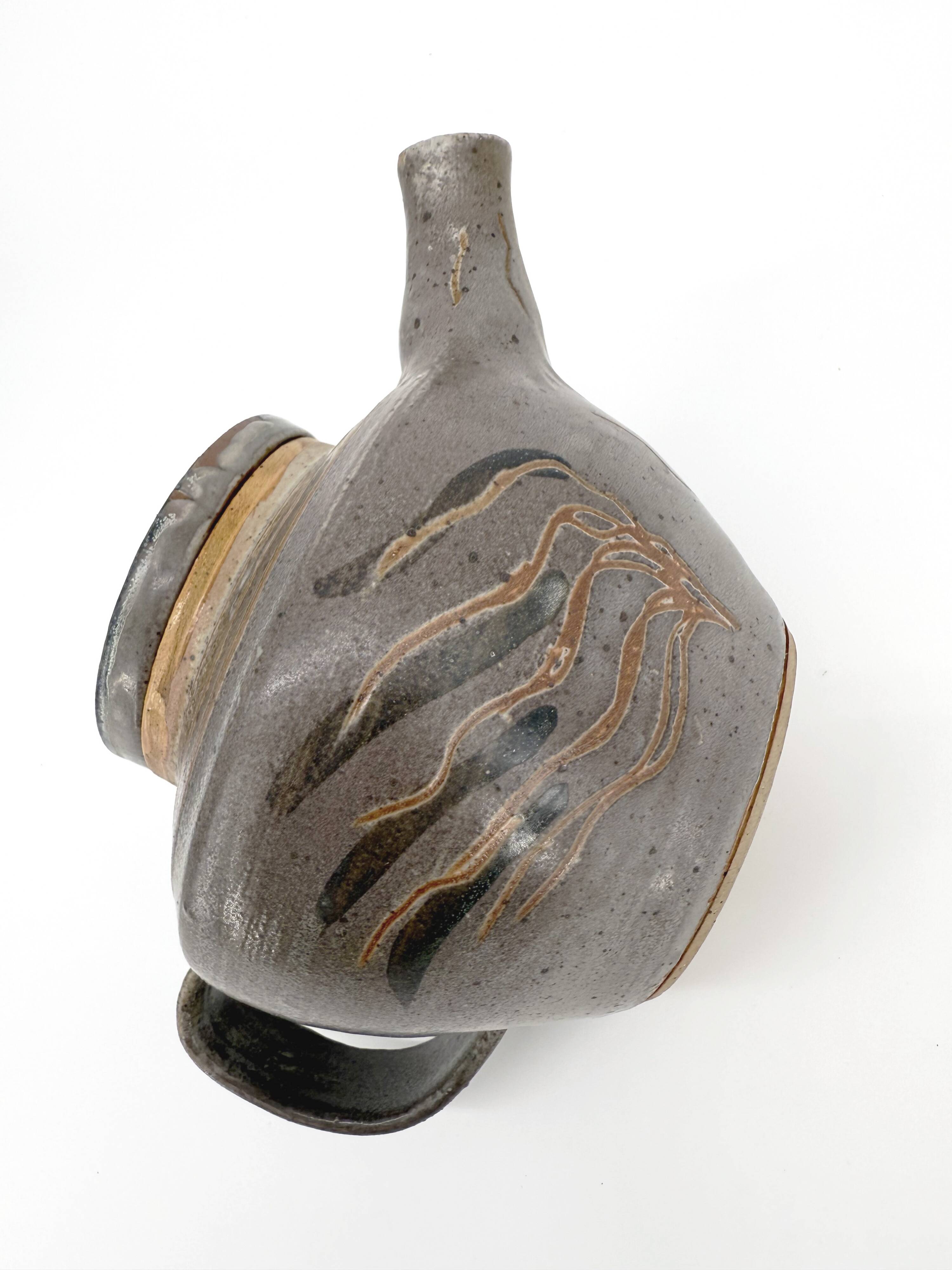 Danish glazed stoneware teapot – Japanese influences, 1960s-70s