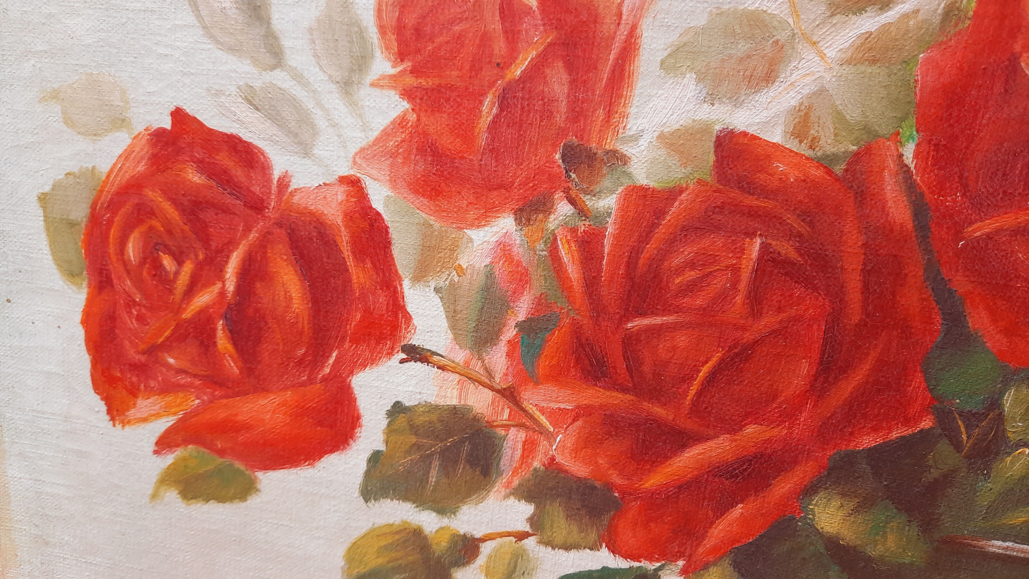 Still life bouquet of roses