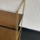 Vintage 1960 String wall shelf in gold wood - 60 x 50 cm