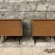 Pair of night tables feet compass bedside end of vintage sofa old 1950 1960 retro