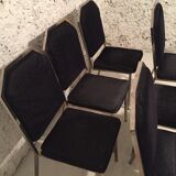 Set of 6 chairs 70's metal