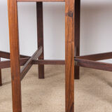 Table pliable danoise extensible en palissandre, avec 2 rallonges rabattables 1960