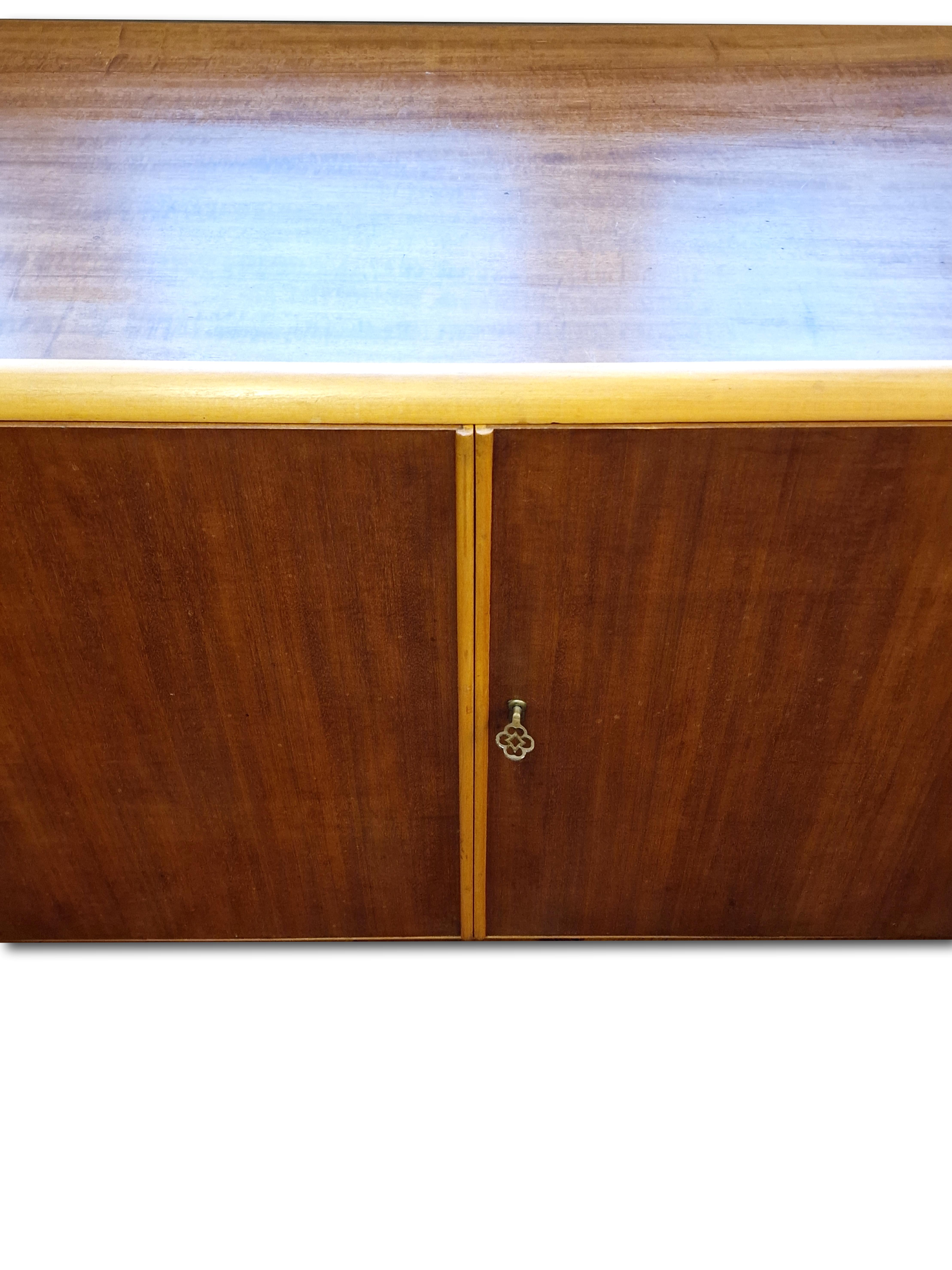 Den Boer mahogany and beech sideboard, 1950s