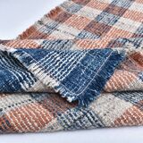 85x325 cm Runner Rug, Blue Terracota Hand made Rug, Made With Wool.