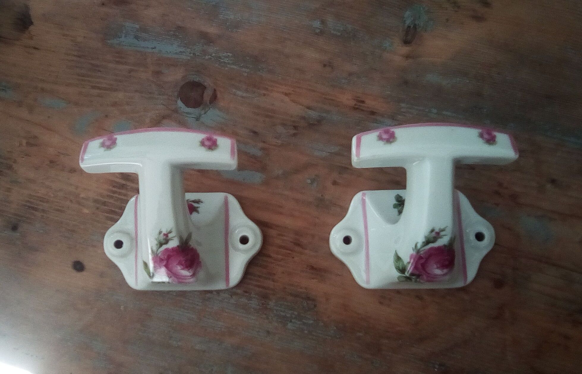 Pair of coat hooks old brothers Chapus limoges