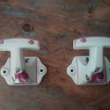 Pair of coat hooks old brothers Chapus limoges