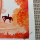 Aquarelle originale « Rêve orange » – Pièce unique