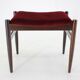 1960s danish teak stool in fabric
