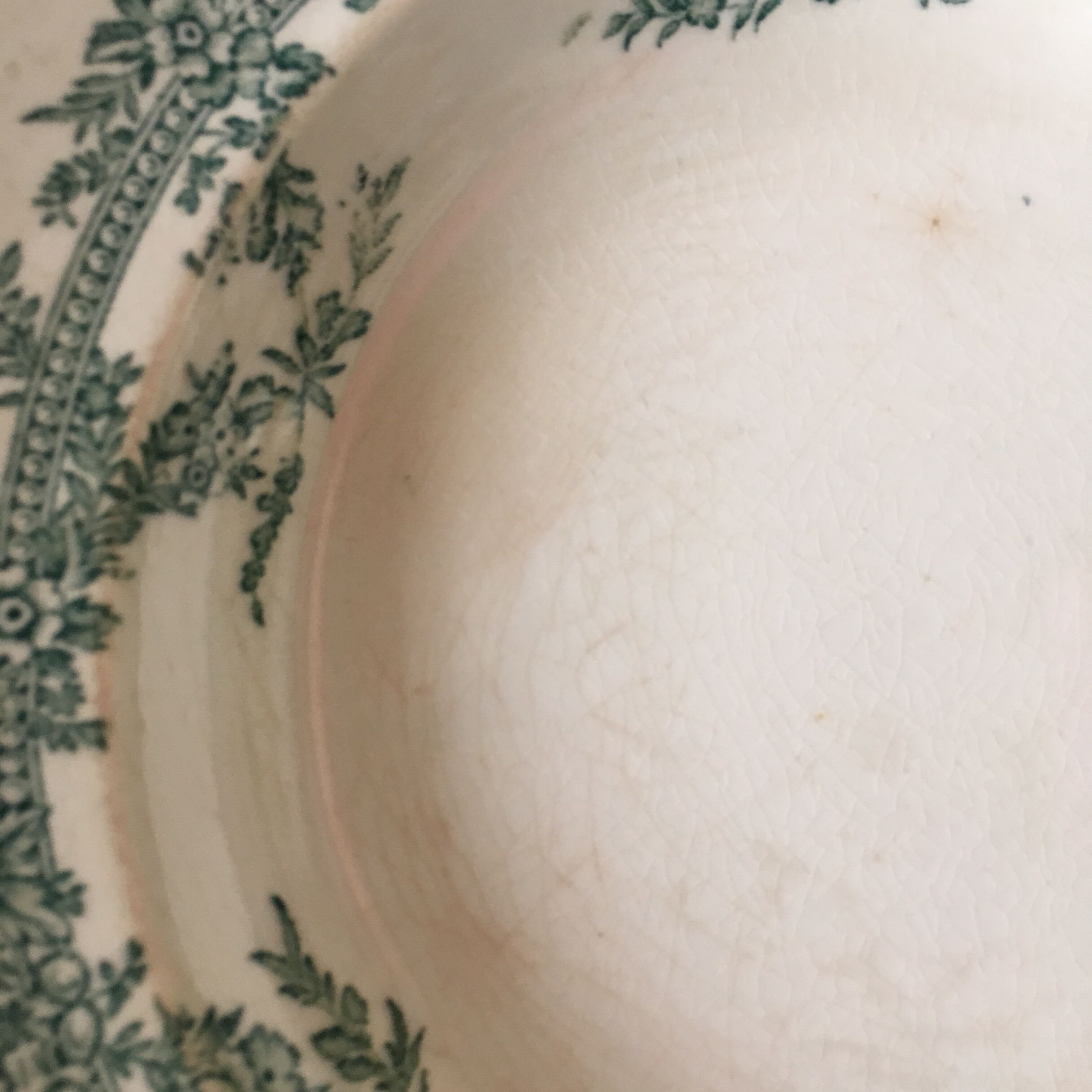 Set of 4 old plates earthenware pottery from Onnaing