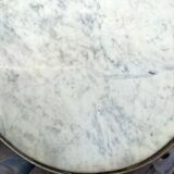 High table old hot water bottle Louis XVI style with marble top