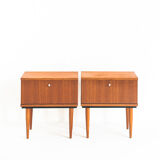 Pair of vintage / Mid Century bedside tables - France, 1960