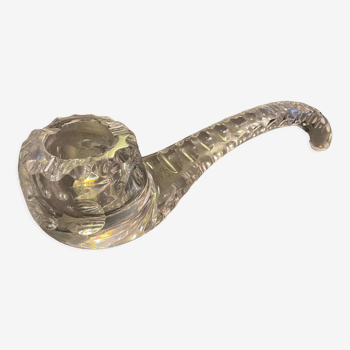 Cendrier vintage pipe en cristal ciselé années 70