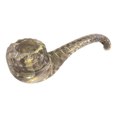 Vintage pipe ashtray chiseled crystal 70s