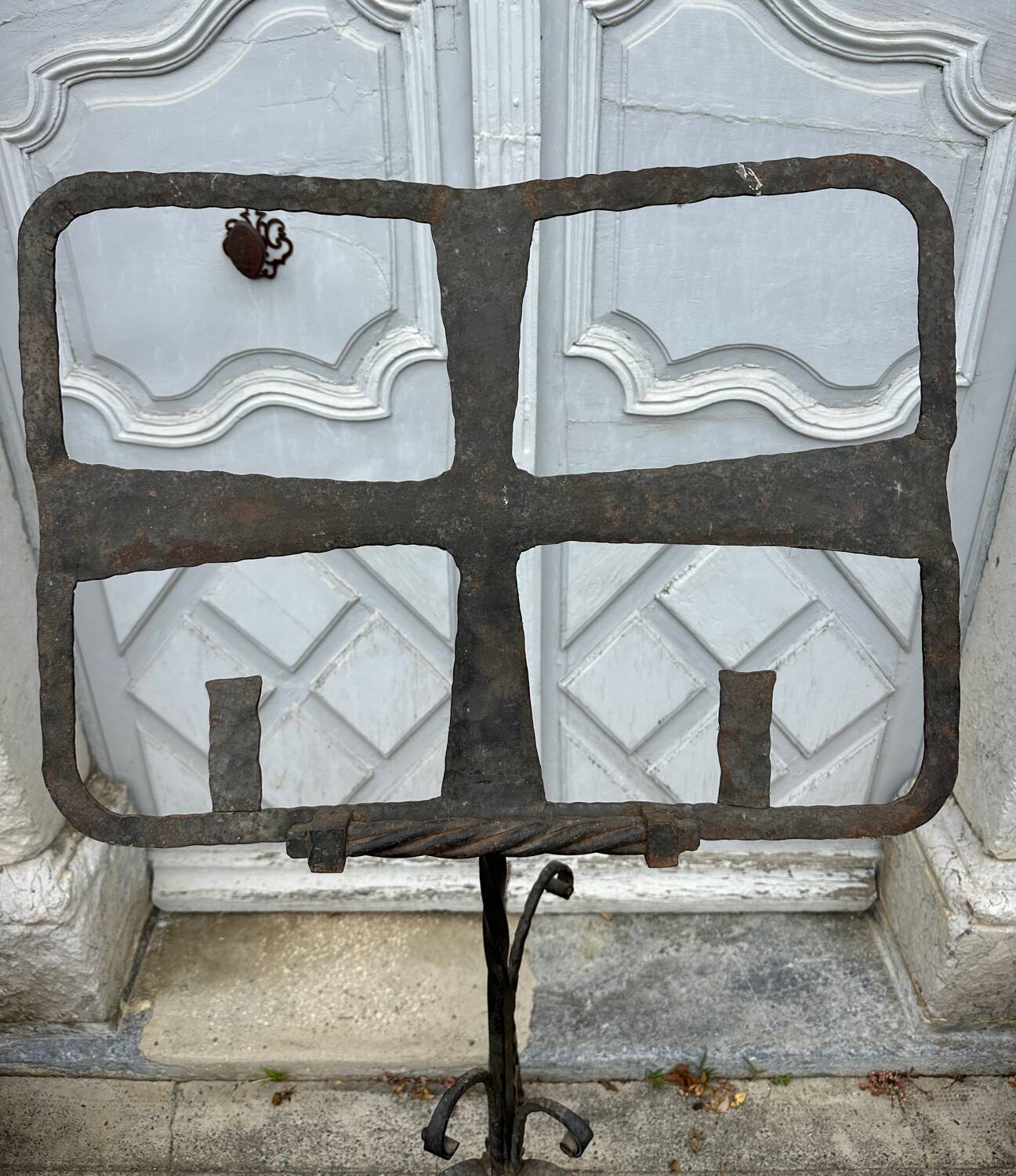Ancient church lectern, wrought iron music stand