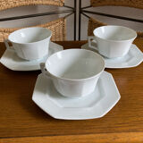 Trio of Limoges porcelain cups