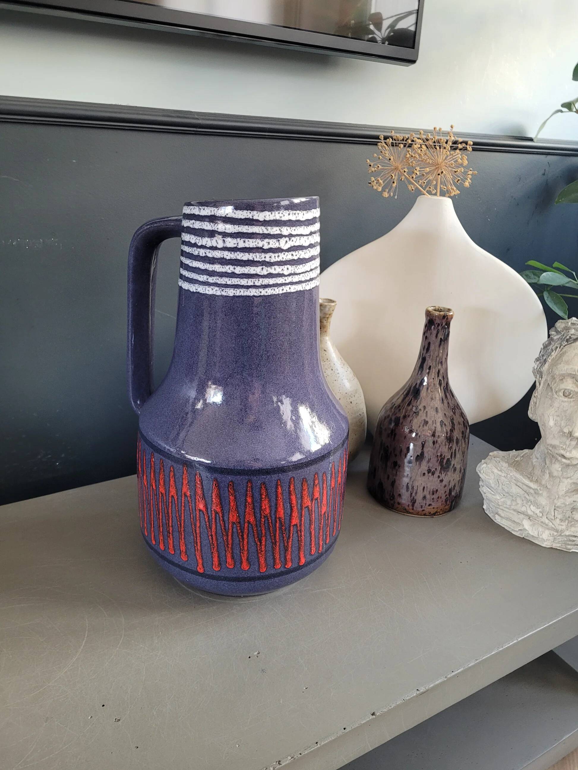 Mauve vase from West Germany.